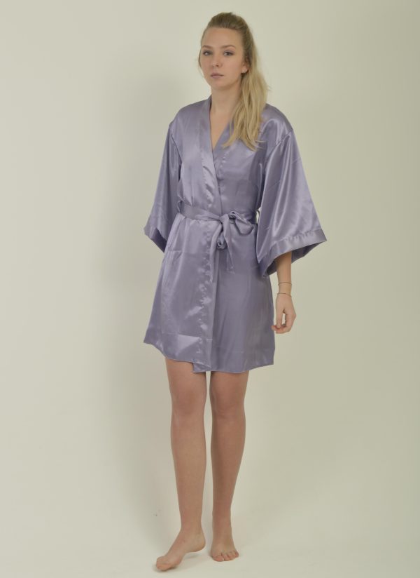 Satin Lilac Robe